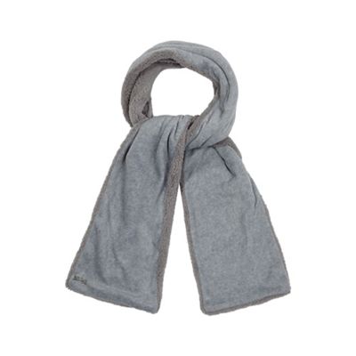 Grey fleece scarf